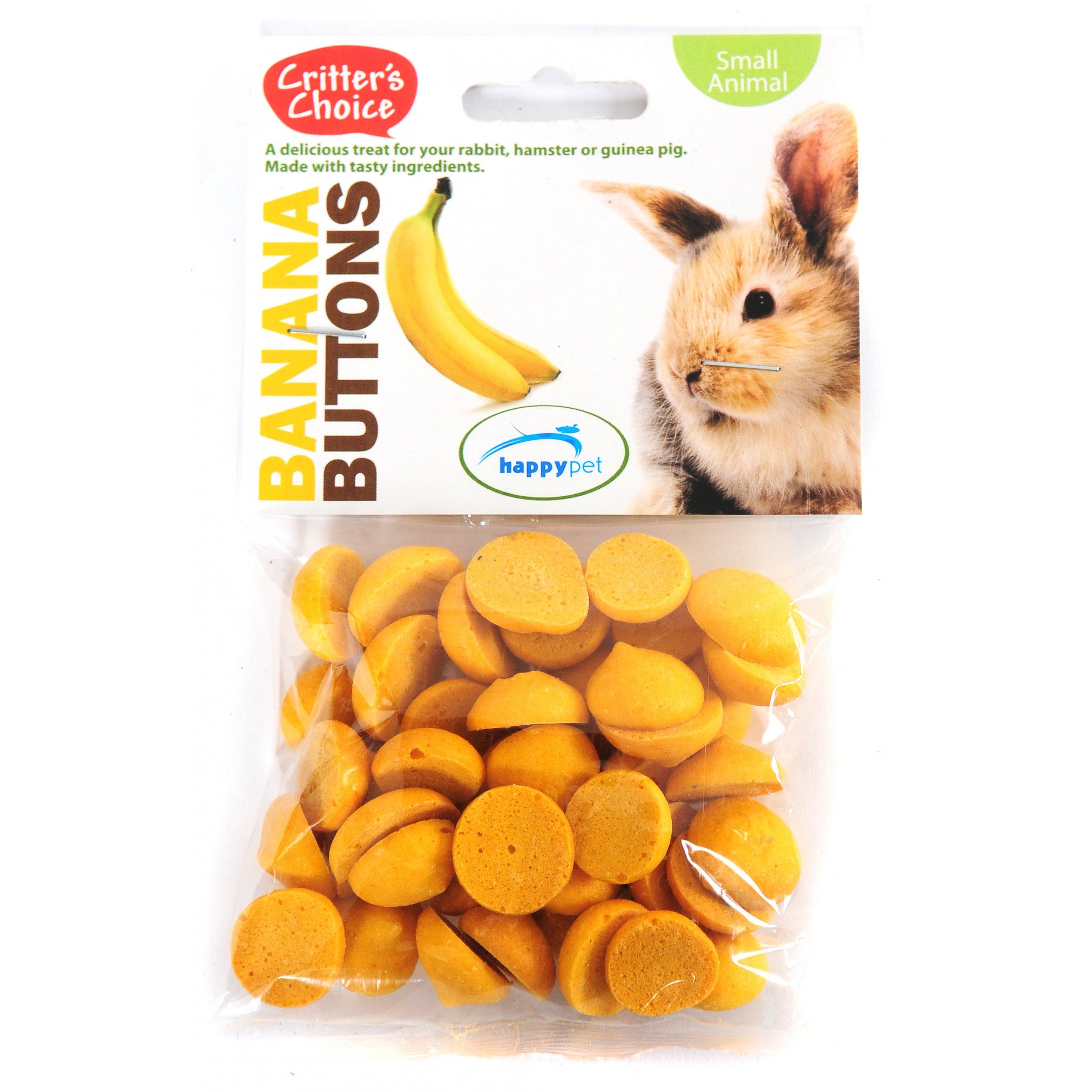 Critter's Choice Small Animal Treats Banana Buttons 40g