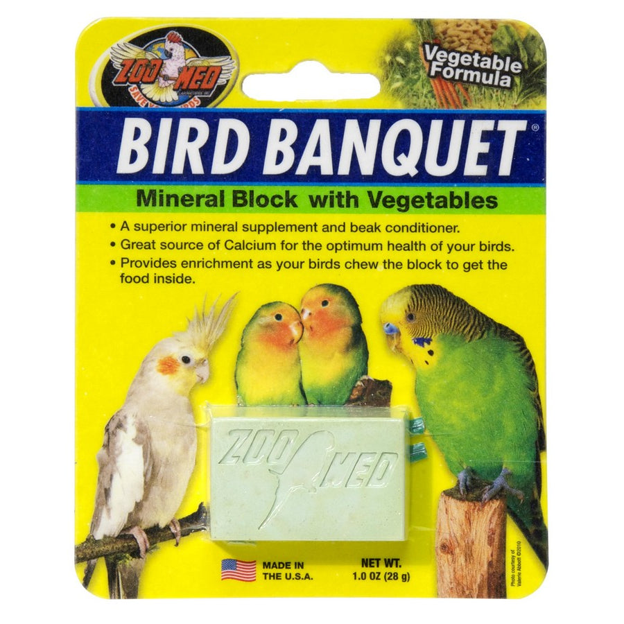 Zoo Med Bird Banquet Mineral Block with Vegetables 28g