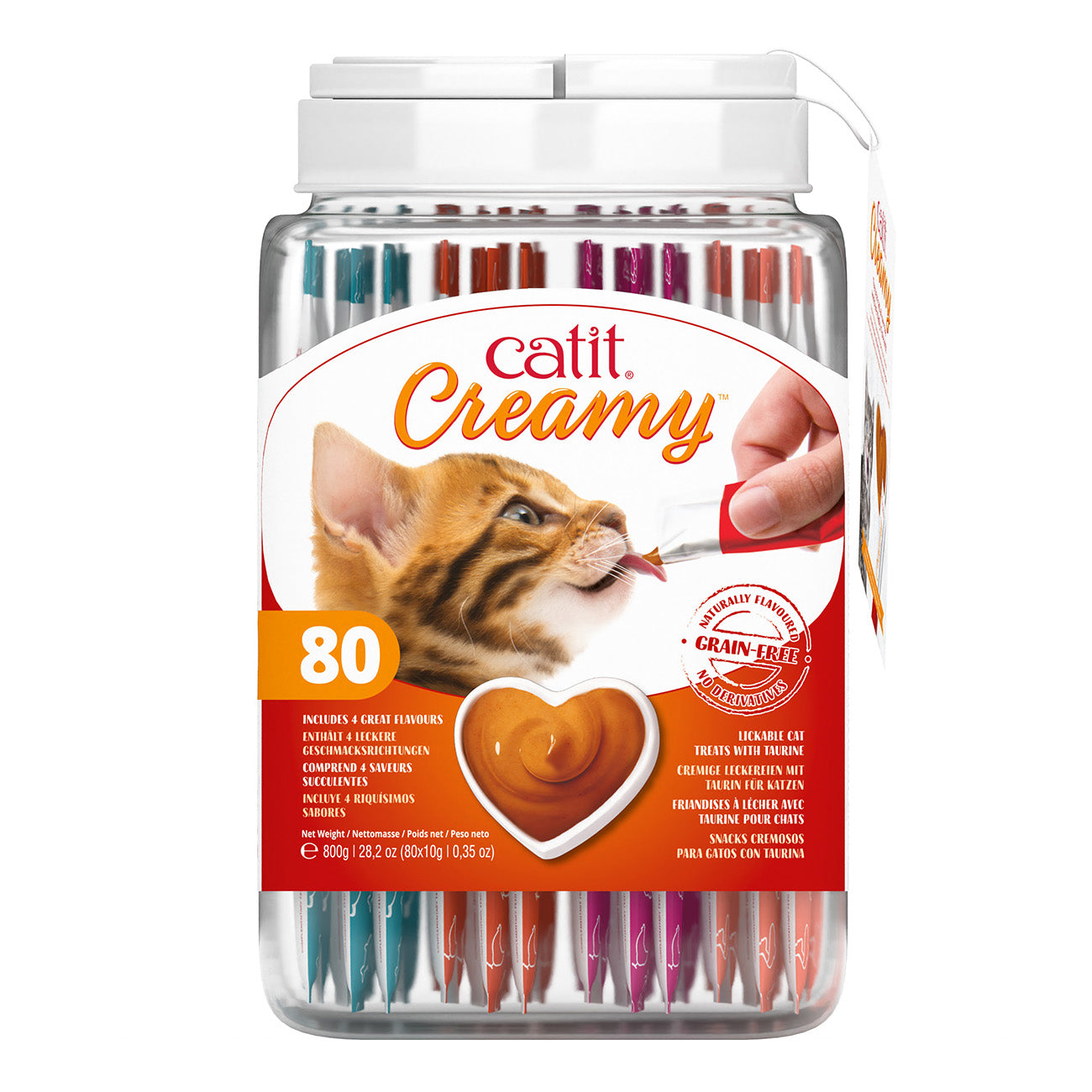 Catit Creamy All Natural Cat Treats GIFT JAR 80 Treats