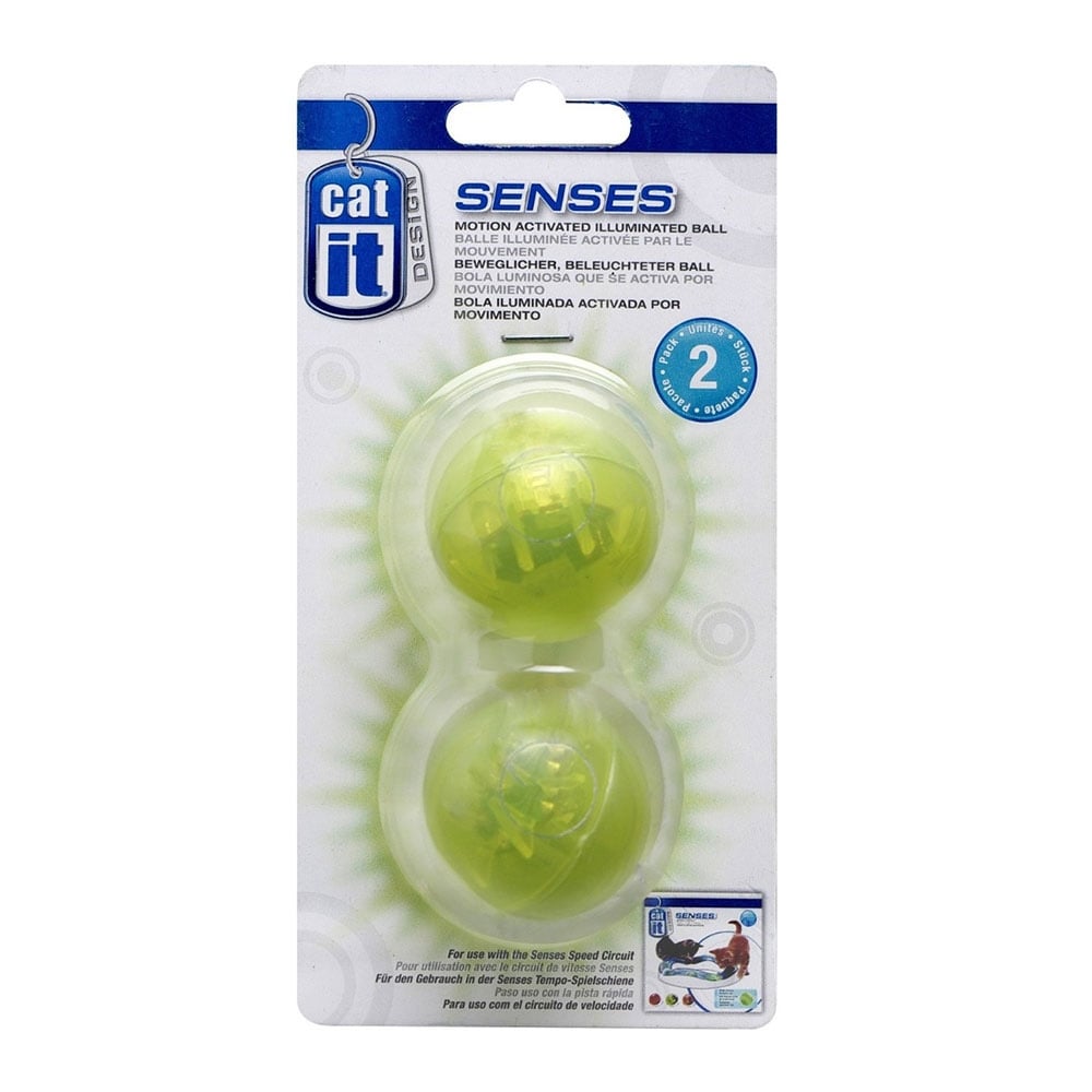 Catit Senses Motion-activated Light-up Ball Pack of 2