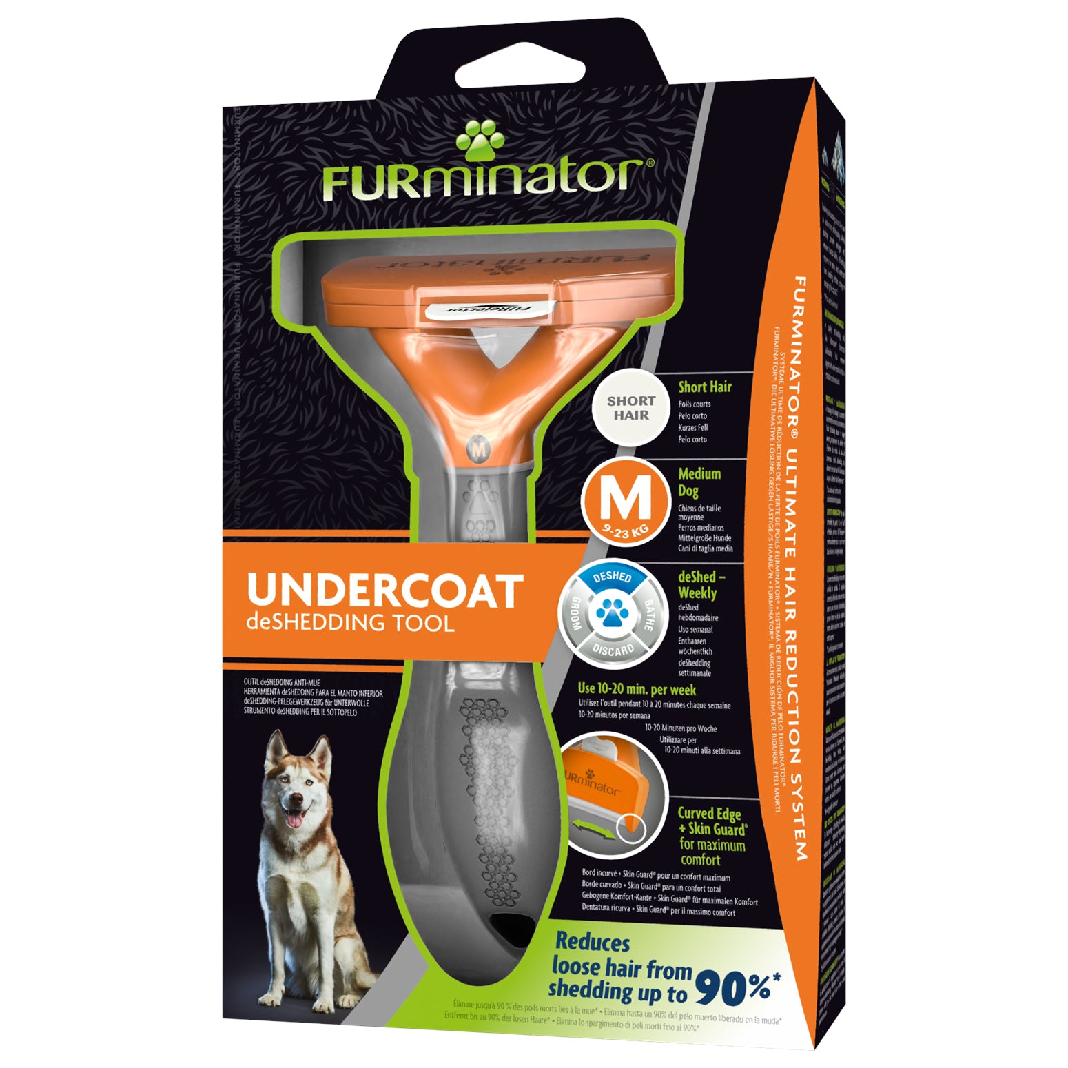 FURminator Undercoat deShedding Tools for Medium Dogs