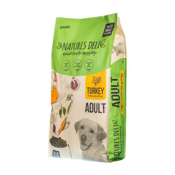 Natures Deli Adult Turkey and Rice Dry Dog Food 2/12kg