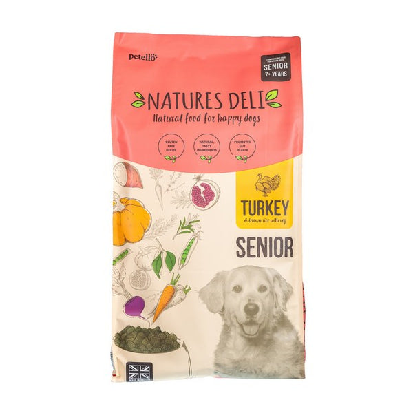 Natures Deli Senior Turkey and Rice Dry Dog Food 2/12kg