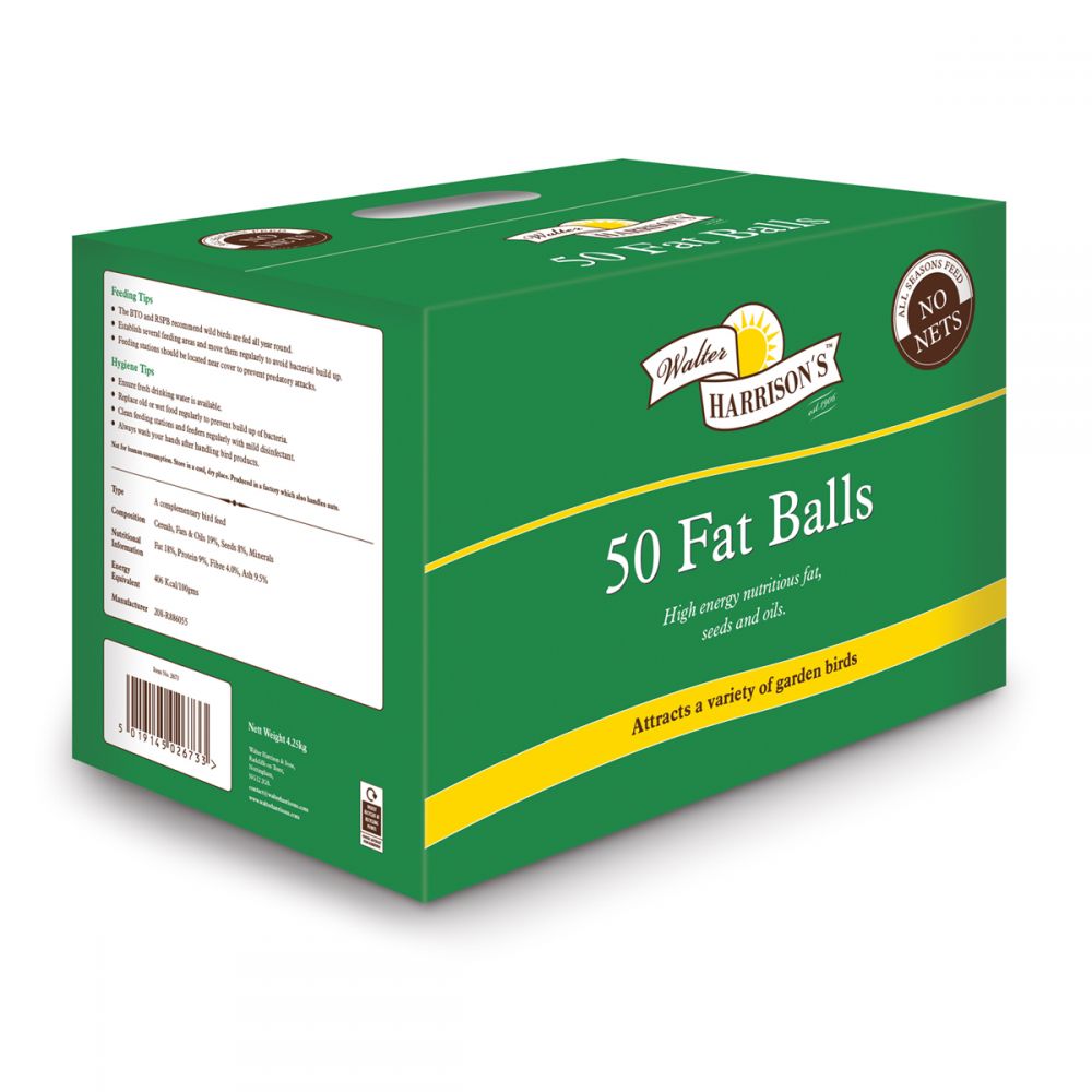 Walter Harrisons Fat Balls 85g Value Box of 50