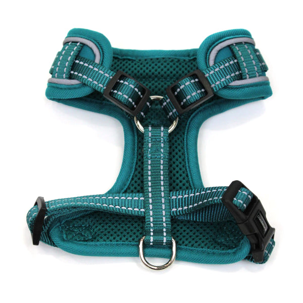 Doodlebone Adjustable Airmesh Dog Harnesses Teal 5 Sizes