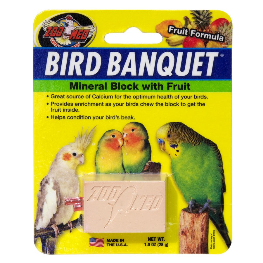 Zoo Med Bird Banquet Mineral Block with Fruit 28g