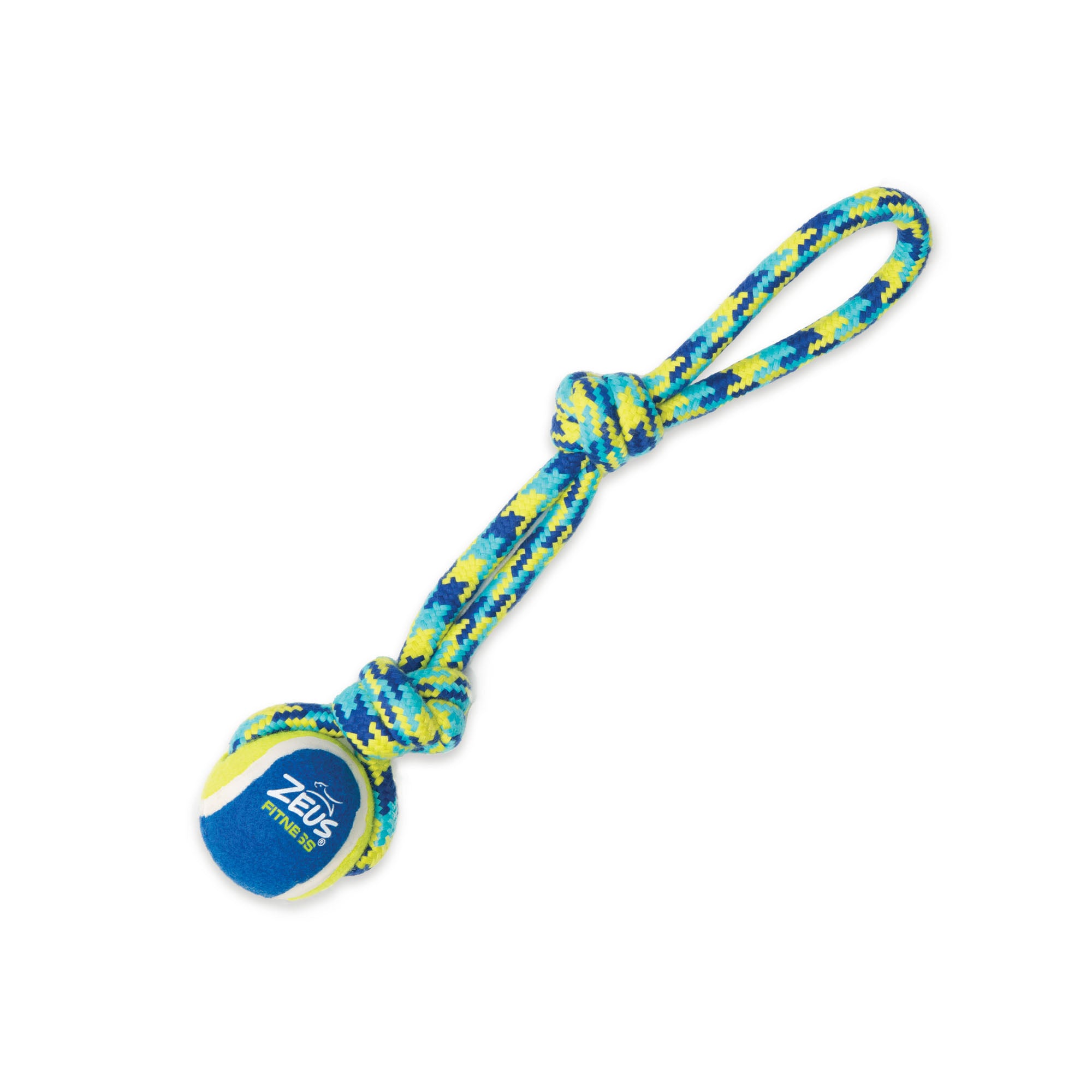 Zeus Fitness Dog Toys Rope Tug with Tennis Ball 43cm