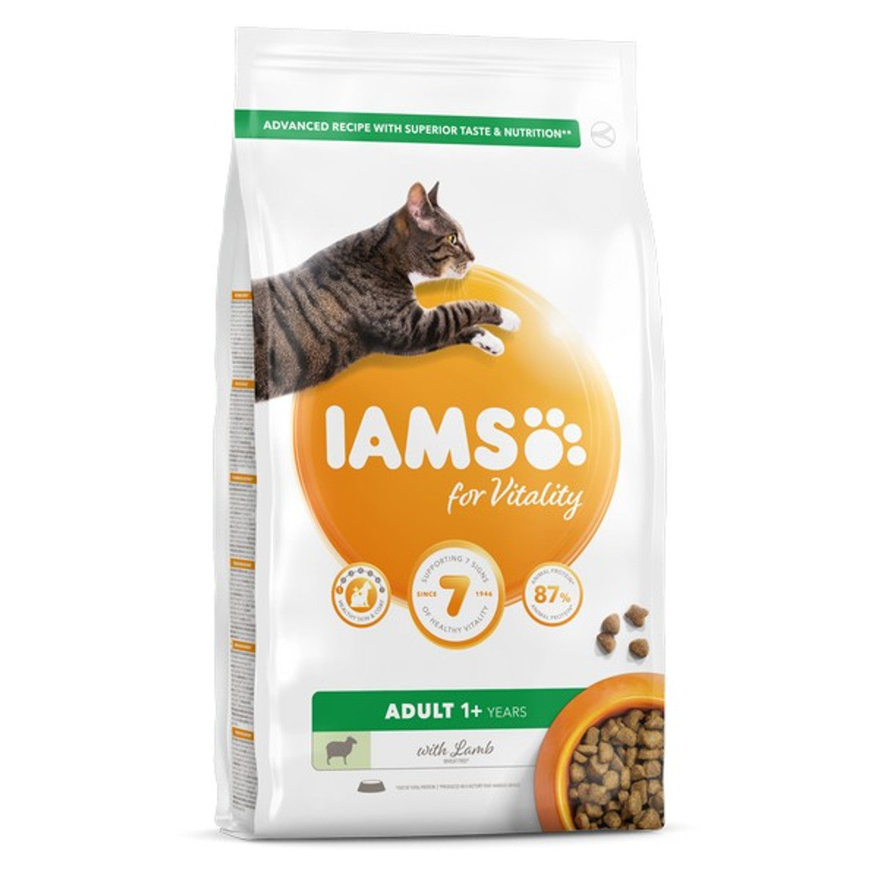 Iams Vitality Adult Cat Food Lamb 2kg