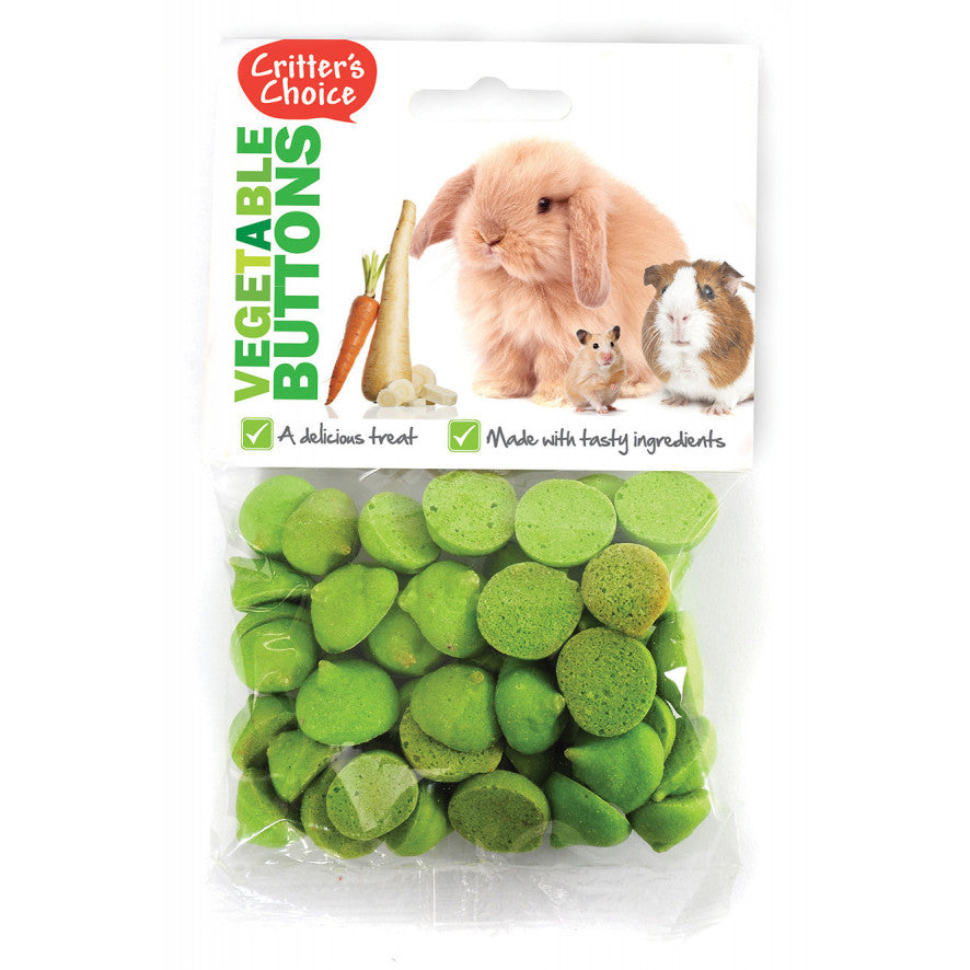 Critter's Choice Small Animal Treats Vegetable Buttons 40g