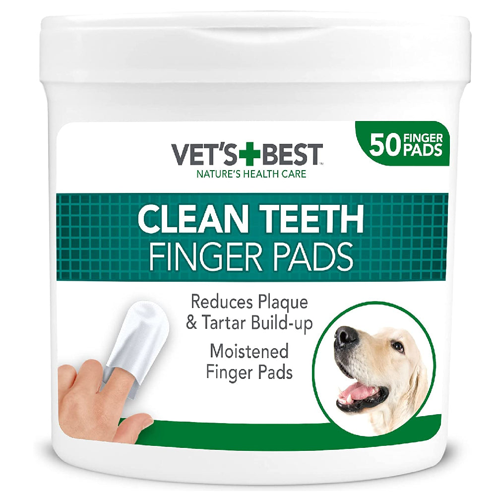 Vets Best Clean Teeth Finger Pads for Dogs (50pk)