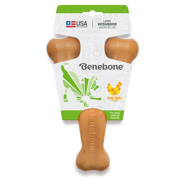 Benebone Wishbone Nylon Dog Toys Chicken Flavour 3 Sizes