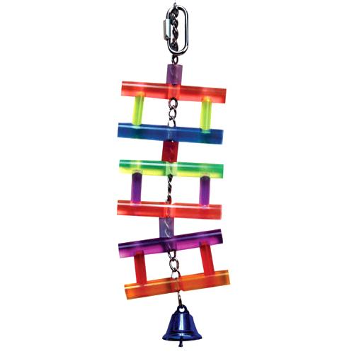 Avi One Bird Toy Acrylic Ladder with Bell 30cm