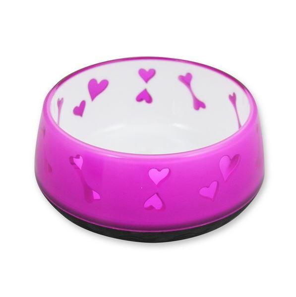 All For Paws Anti Slip Dog Bowl Pink Hearts 3 Sizes