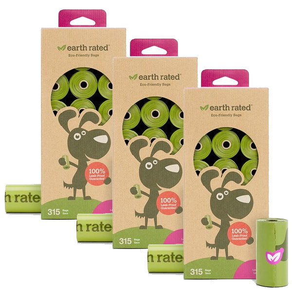 Earth Rated Poo Bags 63 Rolls (945) Scented (3 box BULK deal)
