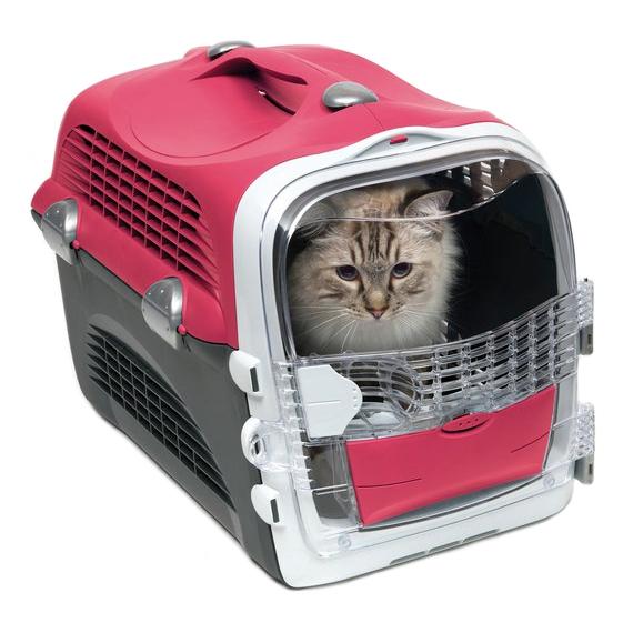 Catit Design Cabrio Pet Carrier for Cats & Small Dogs Cherry Red