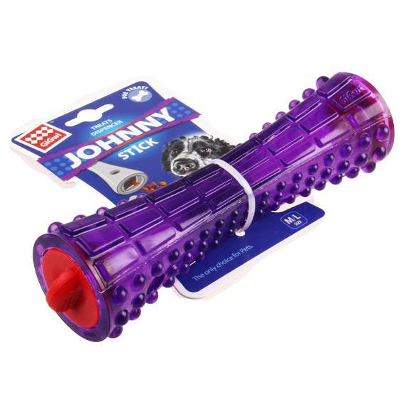 GiGwi Transparent TPR Rubber Johnny Stick Treat Dispenser Purple