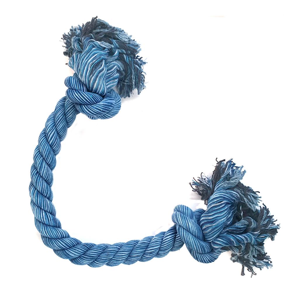 Nuts for Knots King Size Dog Tug Rope Toy Blue 2 Sizes