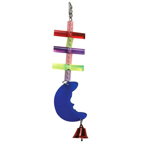 Avi One Bird Toy Acrylic Moon Sticks with Bell 26cm