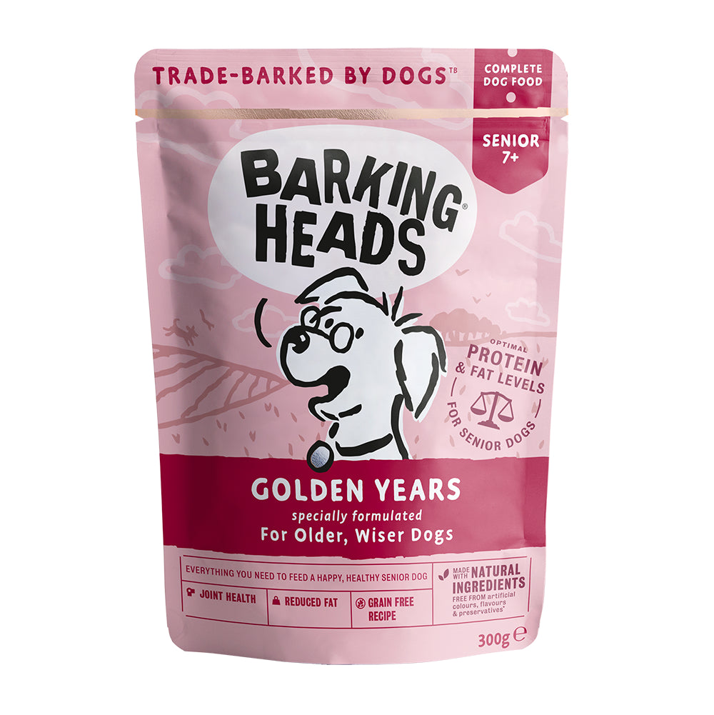 Barking Heads Dog Food Wet Pouches Golden Years 300g