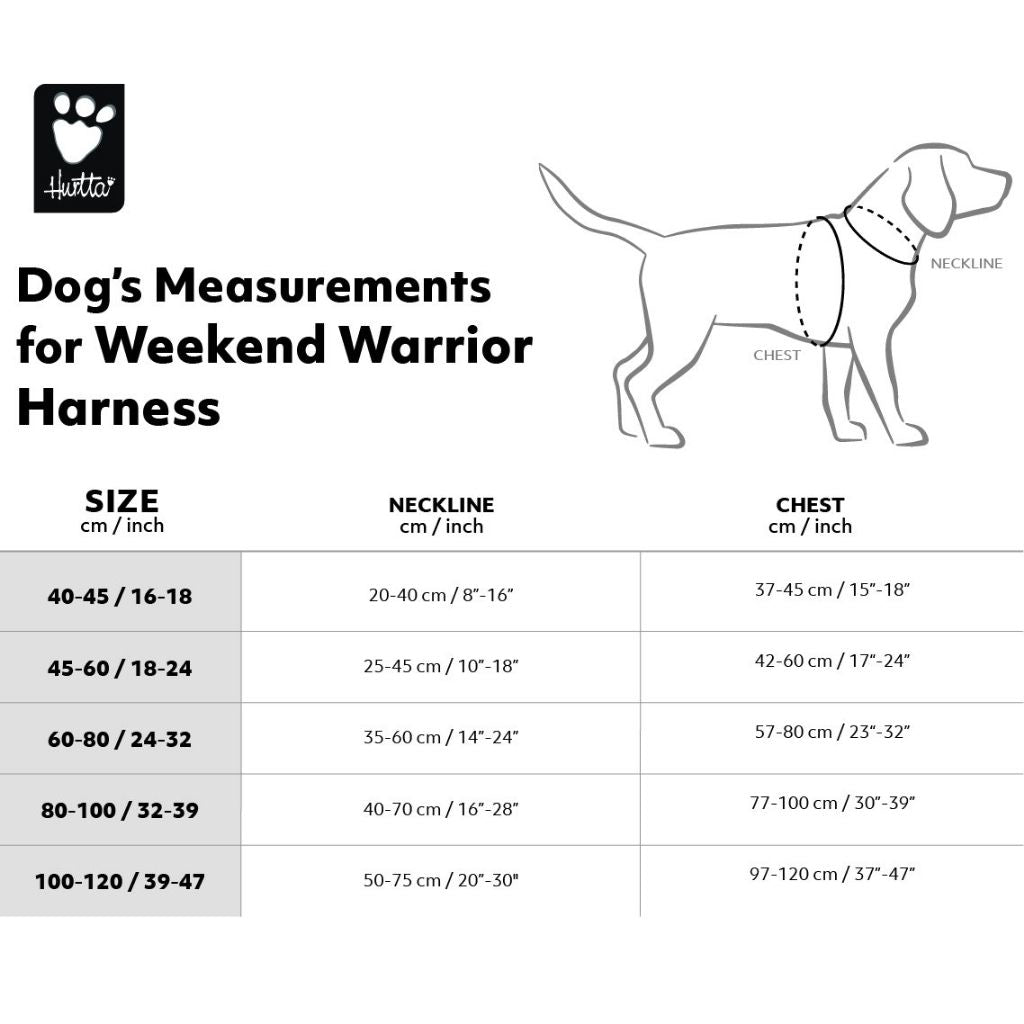 Hurtta Weekend Warrior Dog Harnesses Peacock 5 Sizes