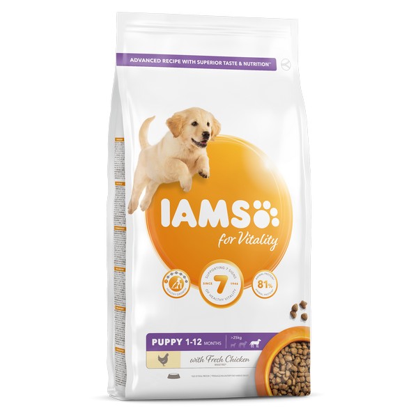 IAMS for Vitality Puppy Large Breeds Fresh Chicken 2/12kg