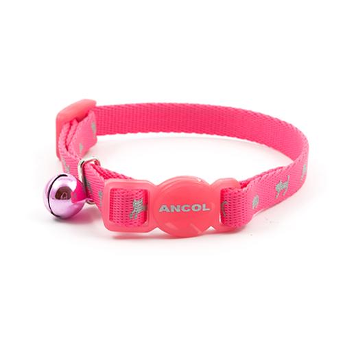 Ancol Kitten & Small Cat Collar Hi-Vis Safety Pink