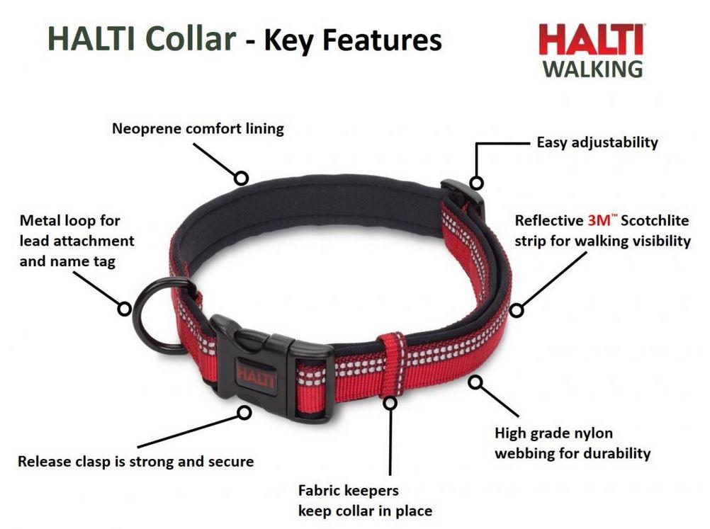 CoA Halti Dog Collar Black 4 Sizes