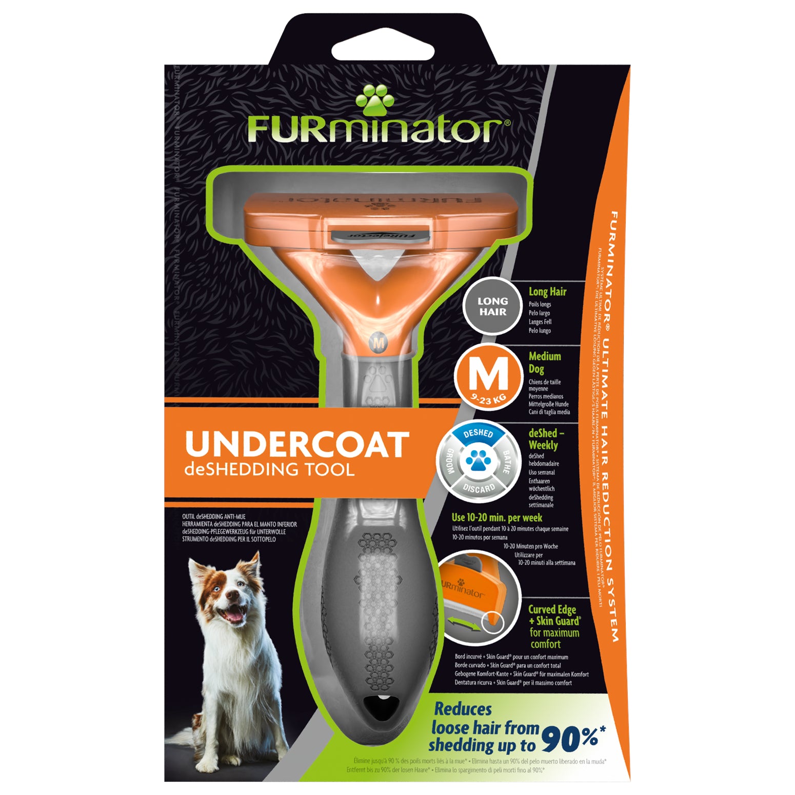 FURminator Undercoat deShedding Tools for Medium Dogs