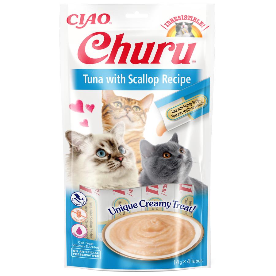 Churu Puree Cat Treats Tuna with Scallop 4x14g