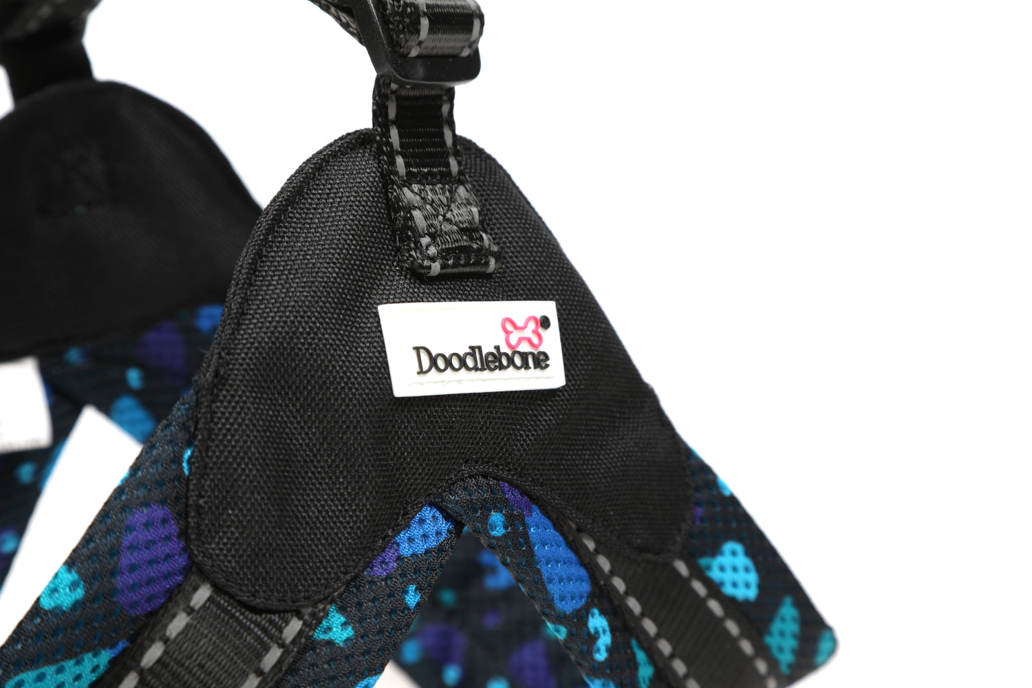 Doodlebone Originals Boomerang Pattern Dog Harness Electric Party 4 Sizes