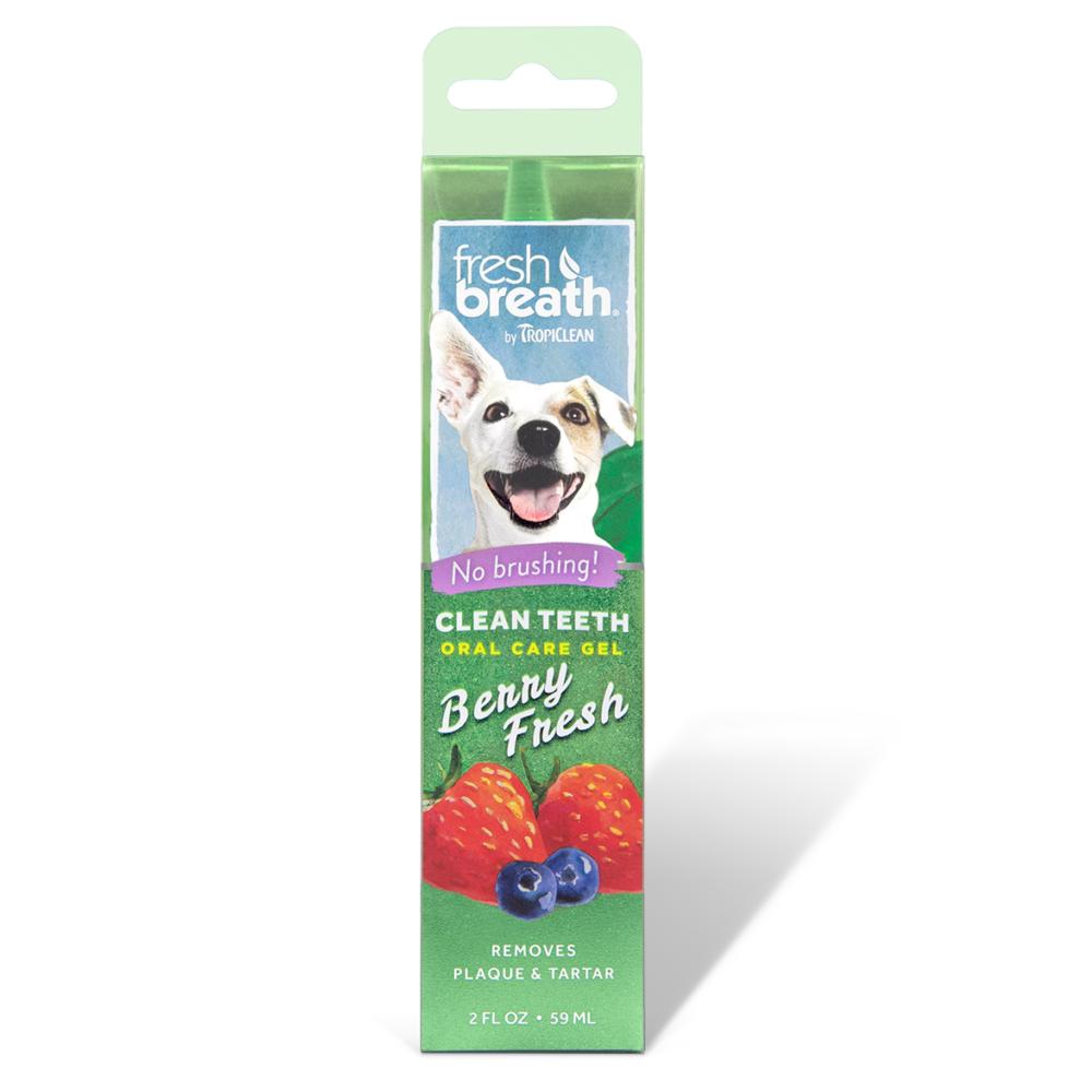 Tropiclean Fresh Breath Oral Dental Care Gel for Dogs with Berry Flavouring 59ml