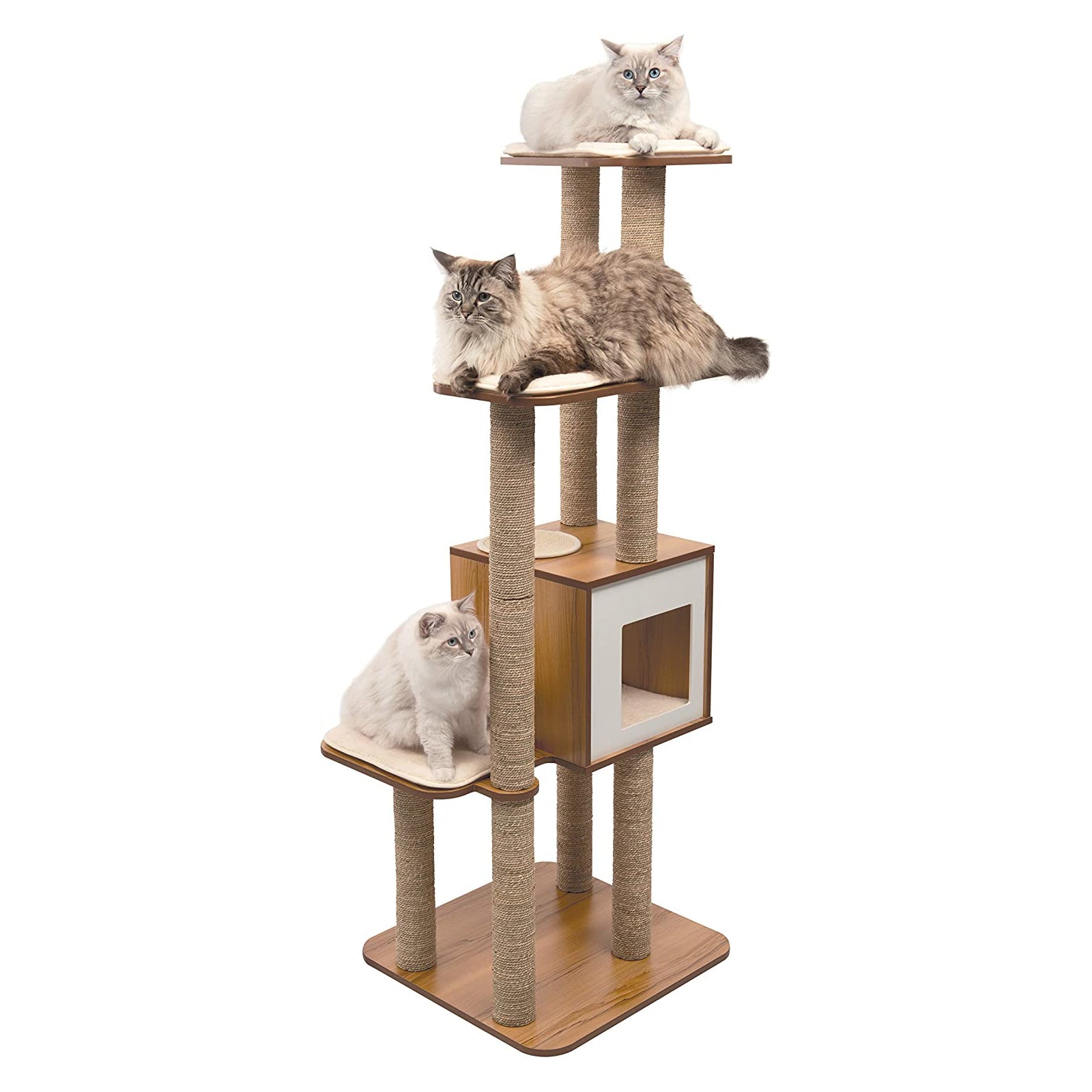 Catit Cat Furniture Vesper High Base XL Walnut