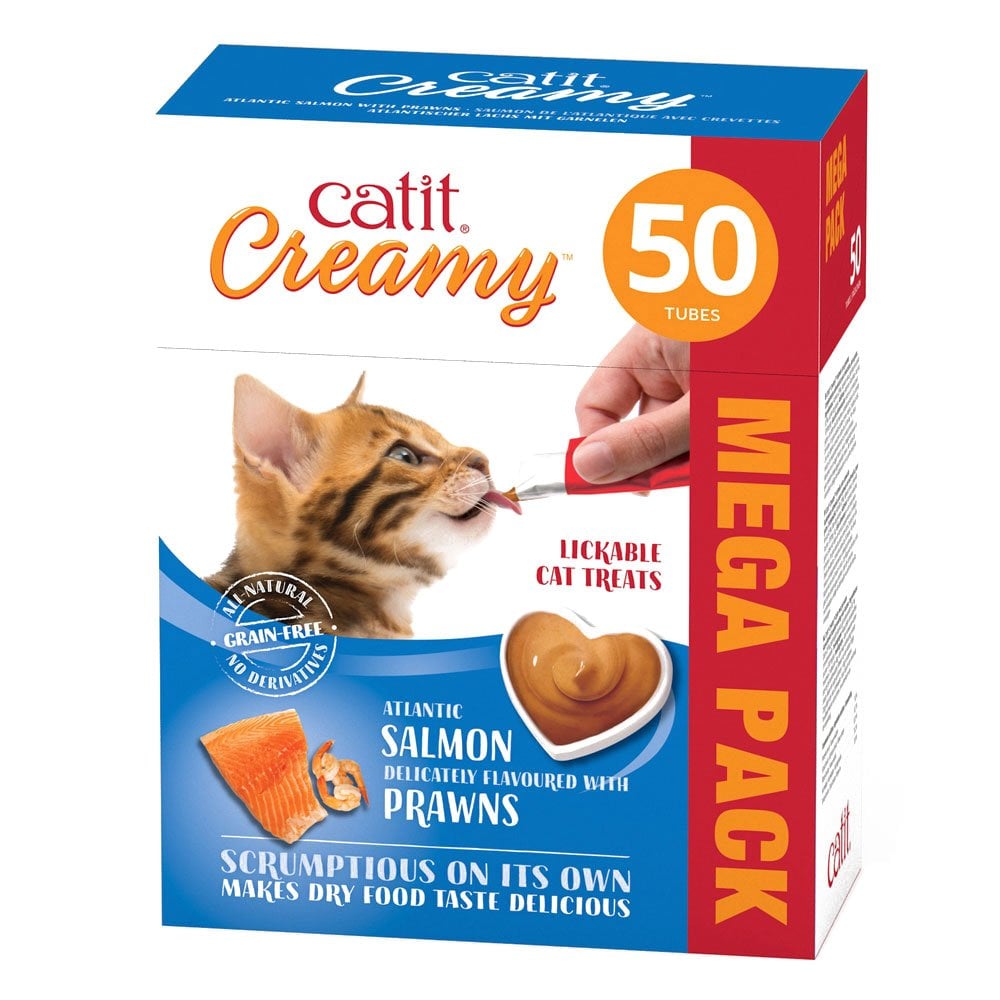 Catit Creamy All Natural Cat Treats Salmon & Prawn