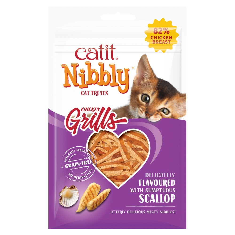 Catit Nibbly Chicken & Scallop Grills Treats 30g