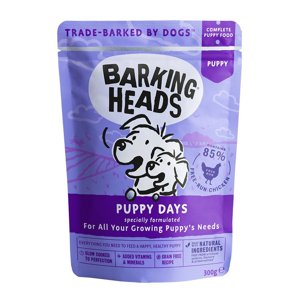 Barking Heads Dog Food Wet Pouches Puppy Days Chicken 300g