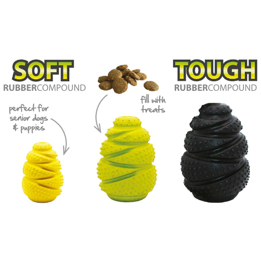 Grrrelli Rubber Tough Dog Toys Treat Fillers 3 Sizes