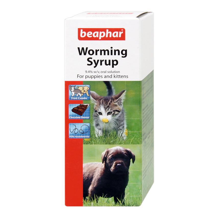 Beaphar Worming Syrup Chocolate Flavoured for Puppies & Kittens 45ml