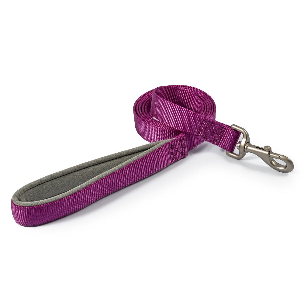 Ancol Viva Nylon Dog Lead with Neoprene Padded Handle Purple 4 Sizes
