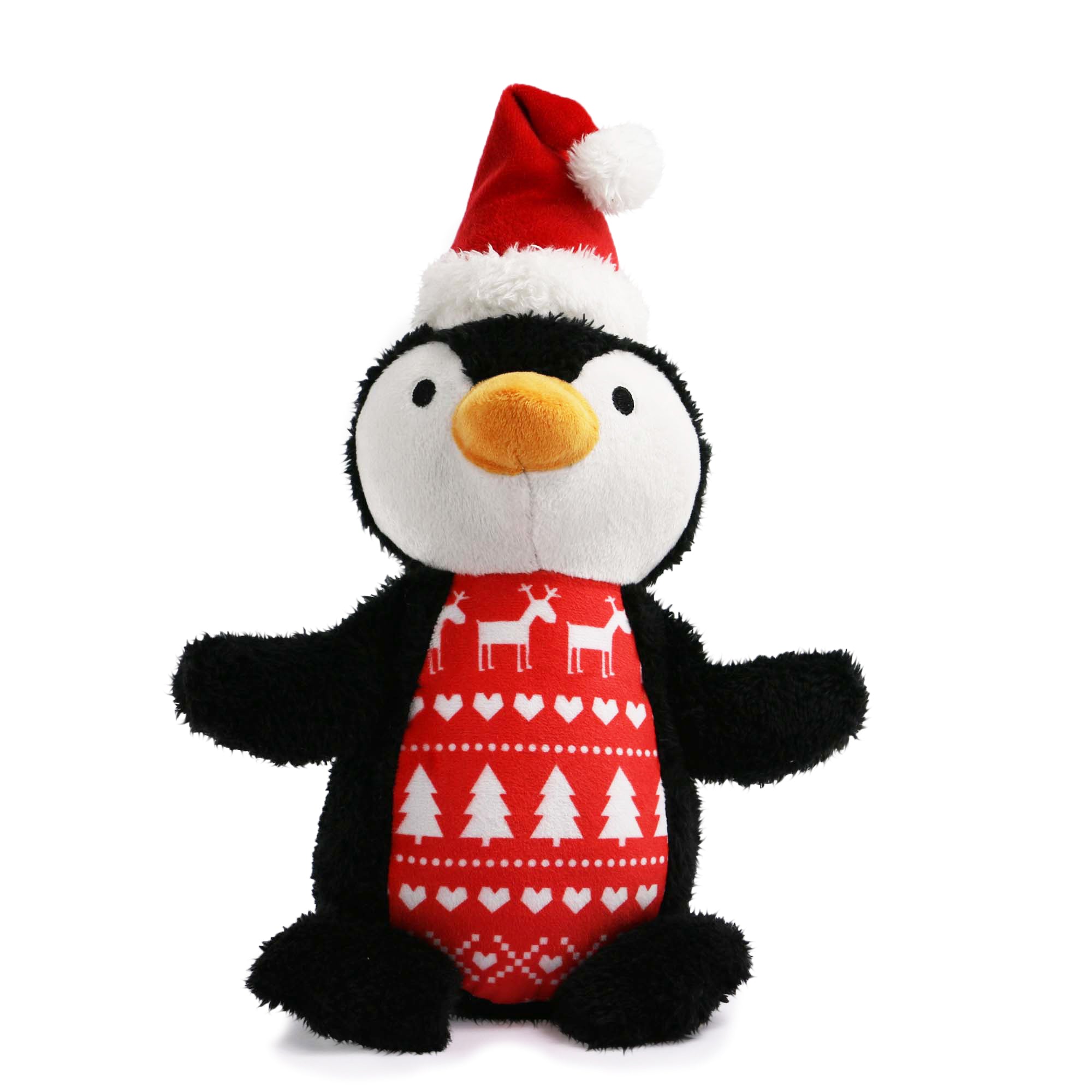 Ancol Xmas Soft Plush Dog Toy Peter Penguin w. Squeaker