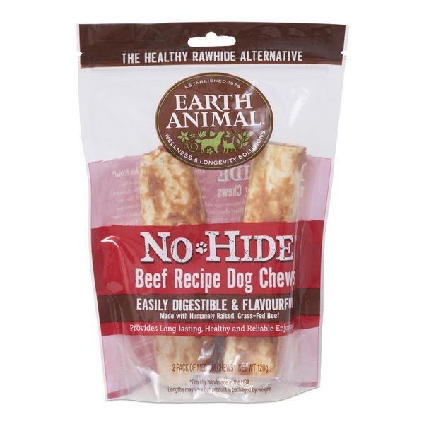 Earth Animal Beef No-Hide Wholesome Chews Medium 2pk 120g