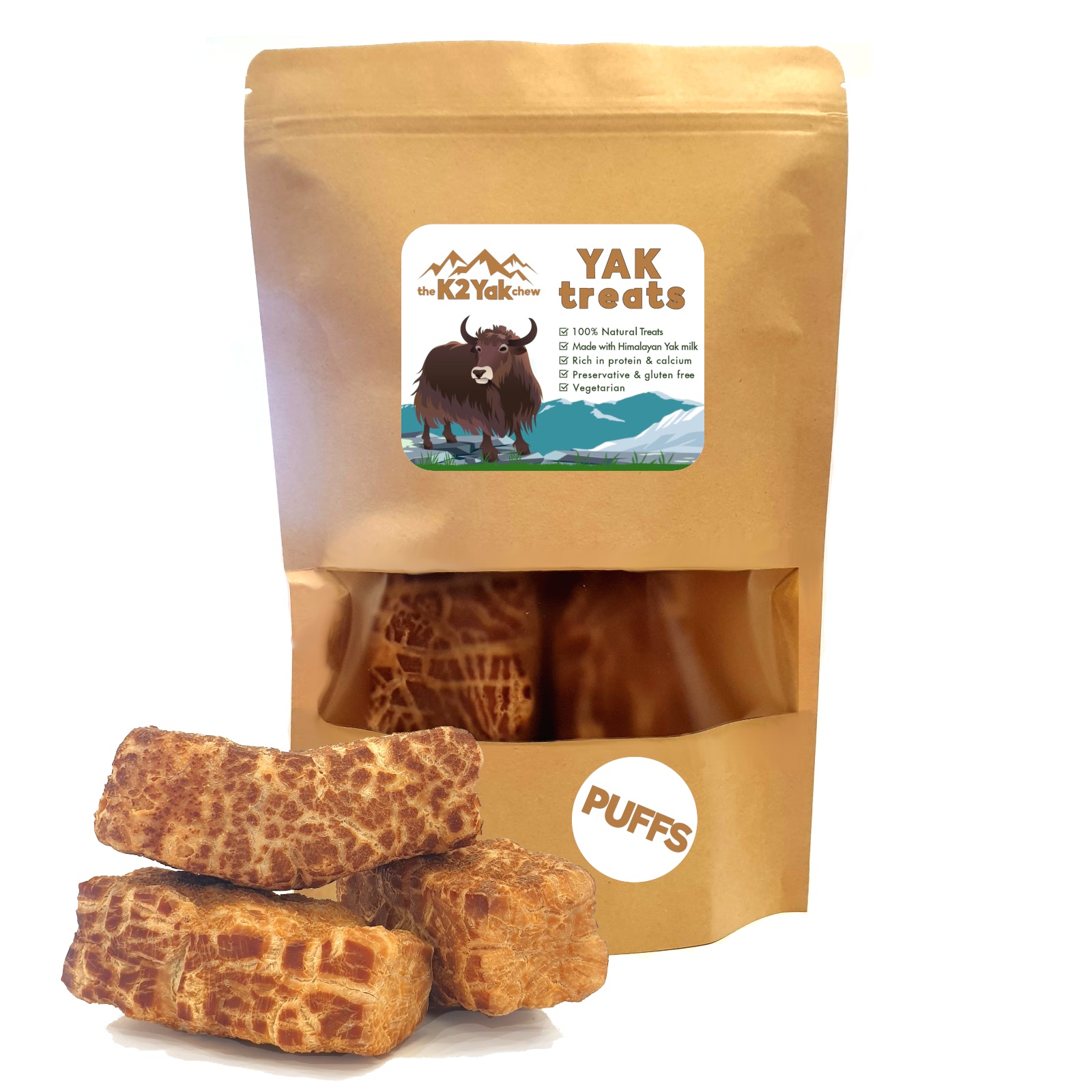 K2 Yak Treats Puffs 100% Natural Dog Treats