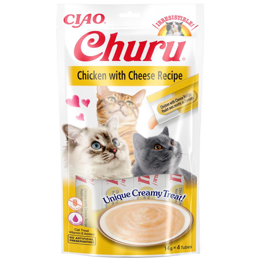 Churu Puree Cat Treats Chicken with Cheese 4x14g