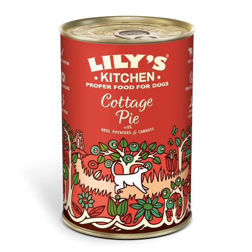 Lily's Kitchen Beef Cottage Pie For Dogs Tins Canned Dog Food 400g