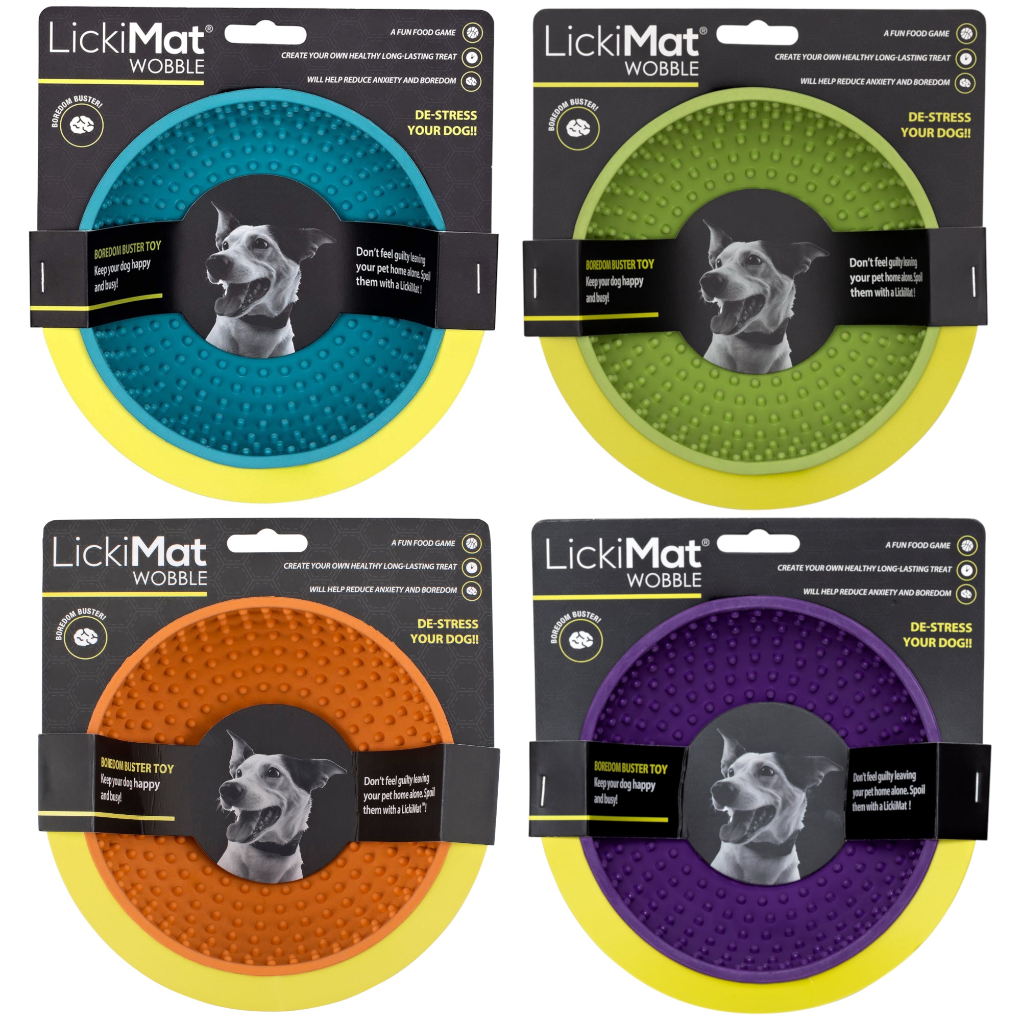 LickiMat Dog Lick Mats Slow Feeders Wobble 4 Colours