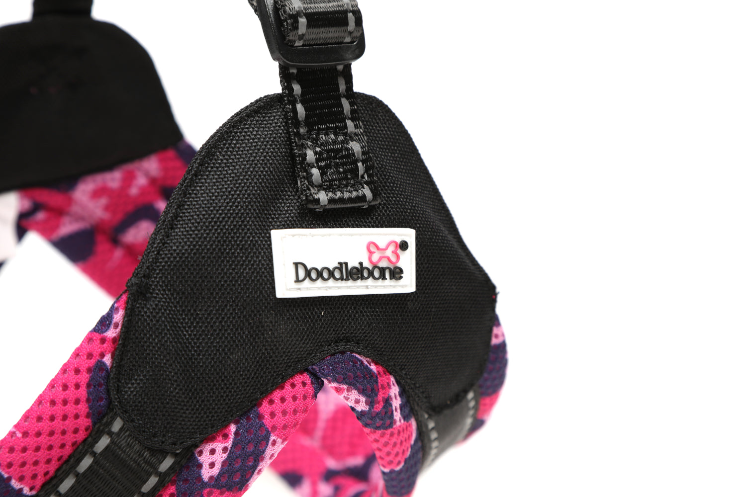 Doodlebone Originals Boomerang Pattern Dog Harness Blushing Camo 4 Sizes