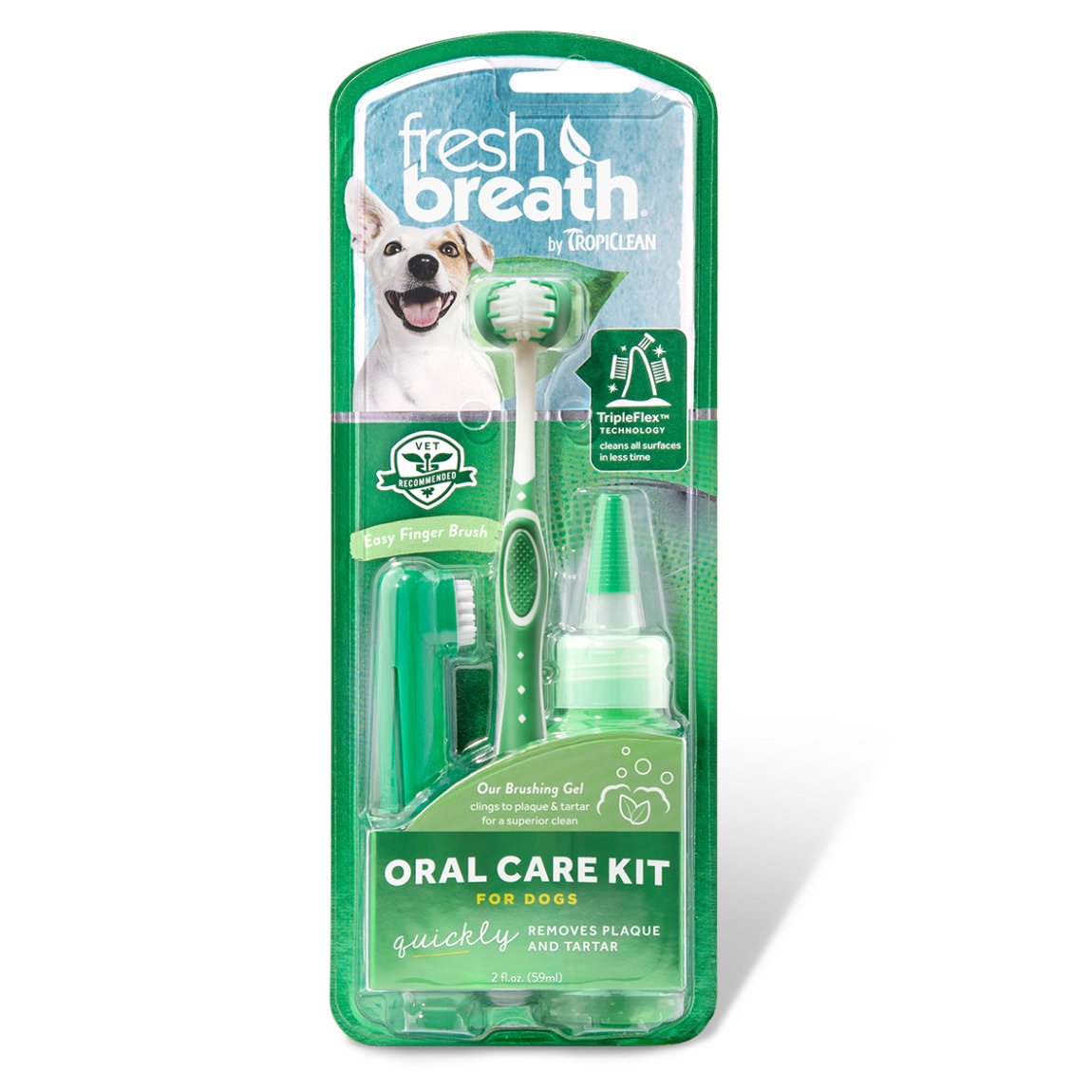 Tropiclean Fresh Breath Oral Dental Care Kit for Dogs