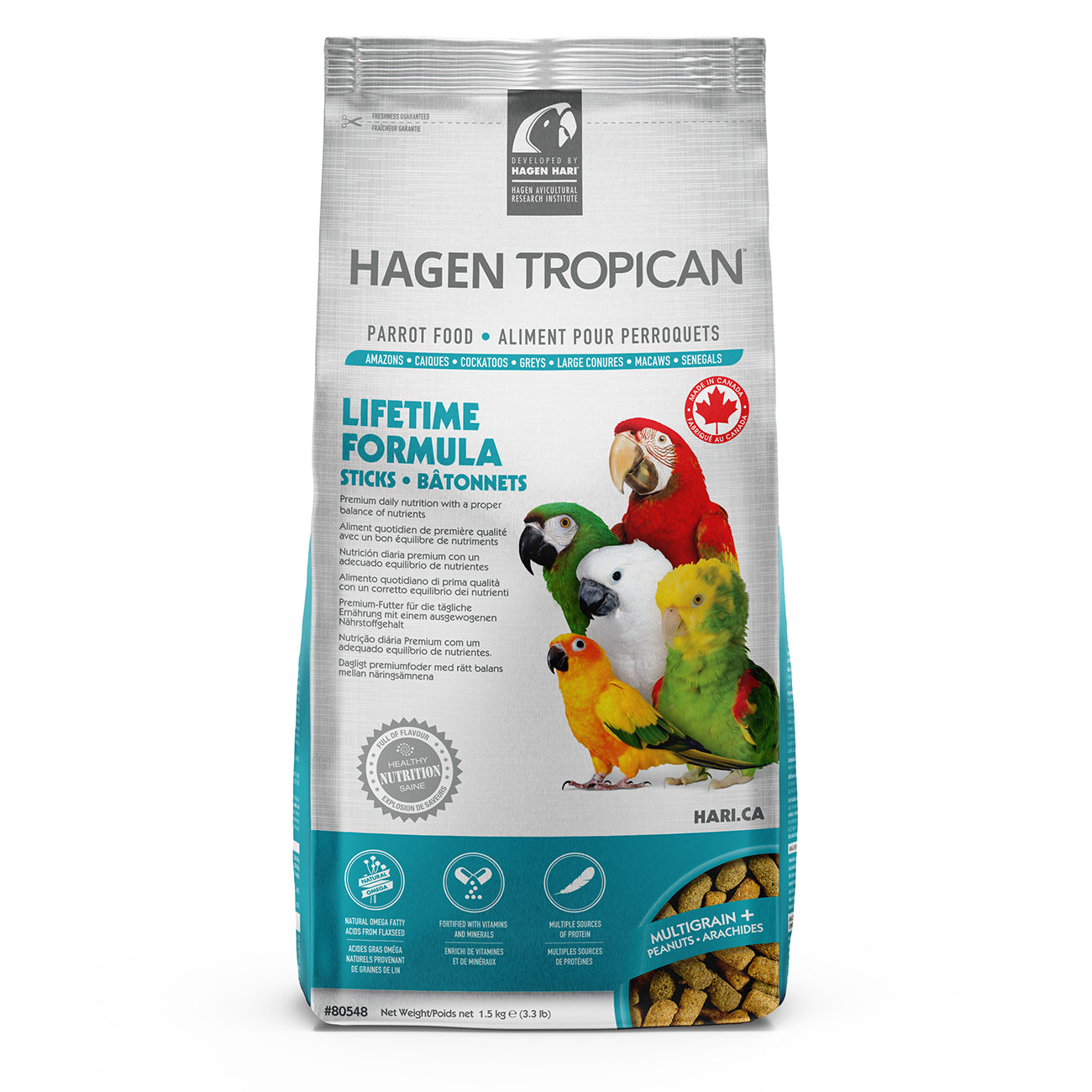 Hagen Hari Tropican Parrot Lifetime Sticks 2 Sizes