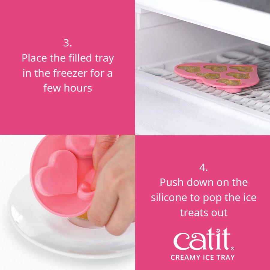 Catit Creamy Heart-Shaped Silicone Ice Tray