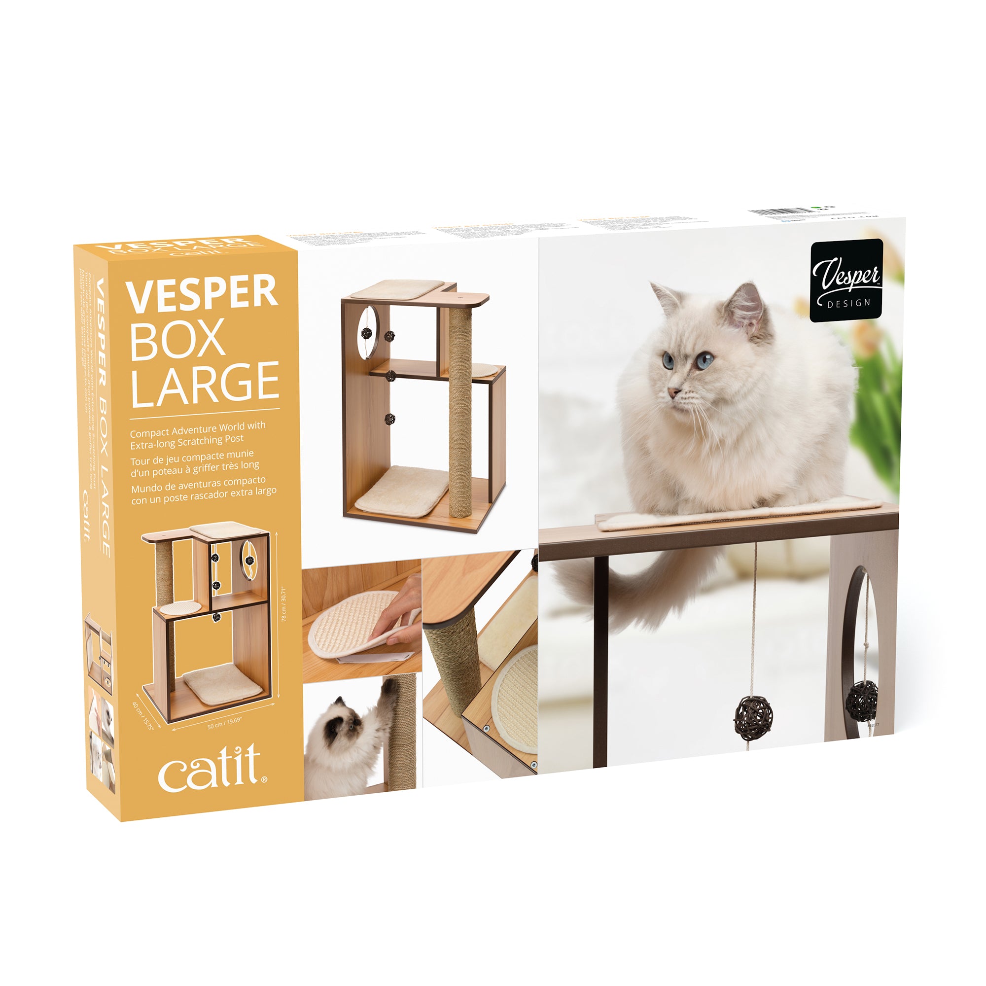 Catit Cat Furniture Vesper Box Large Walnut