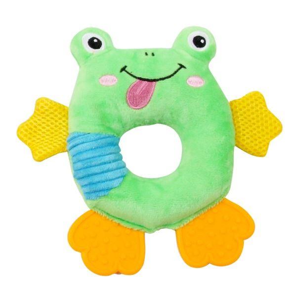 Pawise Vivid Life Plush Small Dog & Puppy Toy Hollow Frog